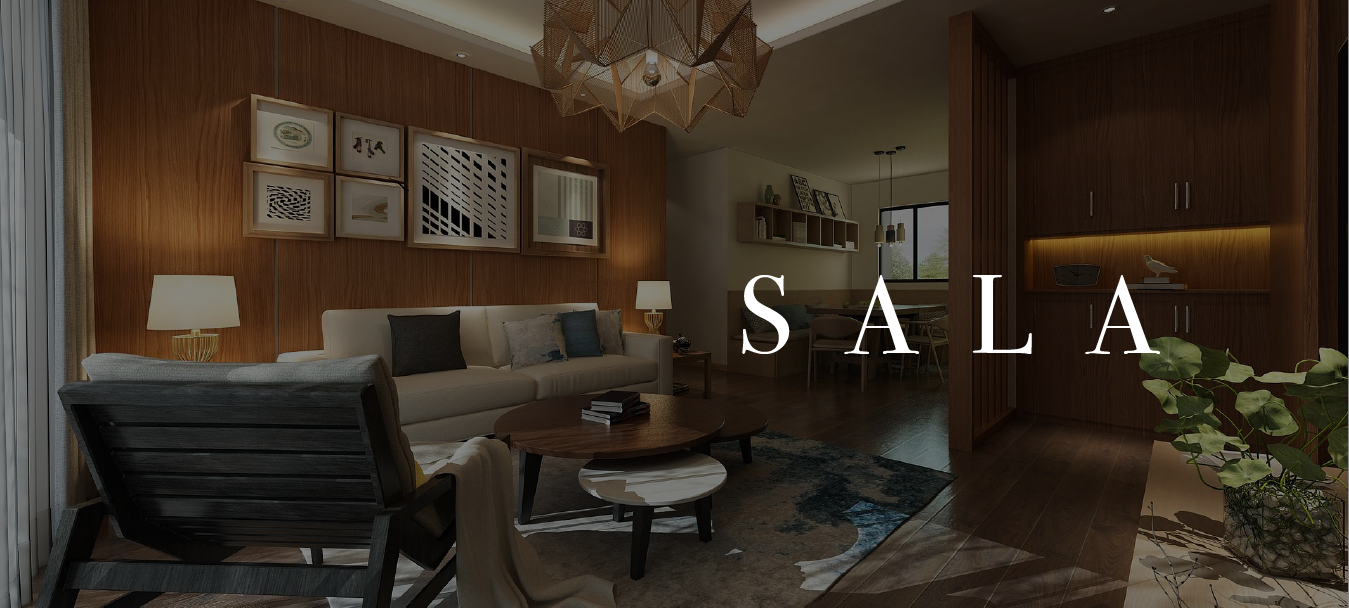 Fotografía de una sala con estilo rústico