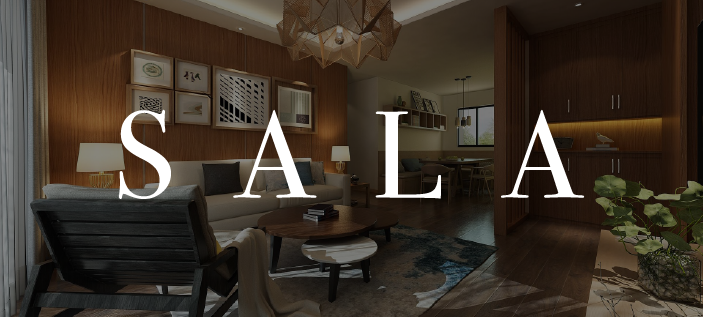 Fotografía de una sala con estilo rústico